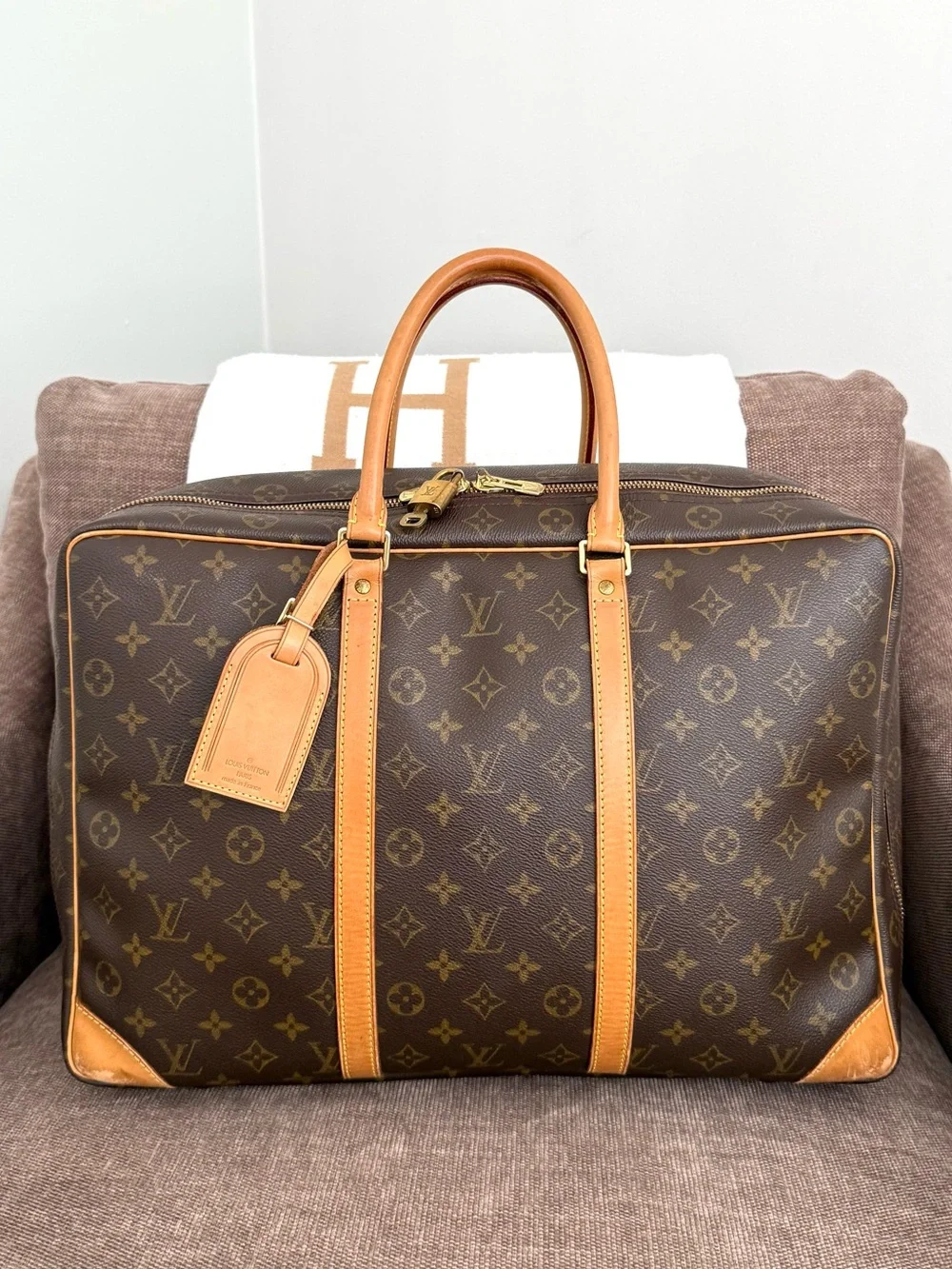 Authentic Louis Vuitton Sirius 45 travel bag brown monogram M41408 LV unisex - Picture 3 of 16
